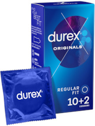 Condoms: 8A - DUREX - ORIGINALS REGULAR 10+2 - DX-REG-10**