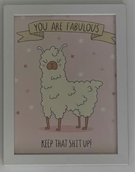 SMALL MOTIVATIONAL WORD ART: SM - LAMA - YOU ARE FABULOUS...