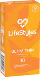 Condoms: 8A - LIFE STYLES  - ULTRA THIN 10's - LS-UT-10**