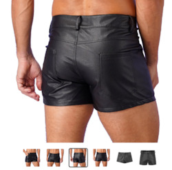 MEN'S: S - SHORTS - WET LOOK - COMFY FIT  - XXL -SJ-M-SC**