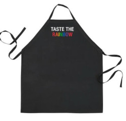 ABOUT FACE NOVELTIES: 9A - BBQ APRON - TASTE THE RAINBOW  - 129436**