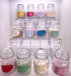 SCENTED ORNAMENTAL CANDLES: SJ - INSIGHTFUL CANDLES ASSORTED - DISPLAY OF 12**