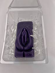 SUE'S CANDLES: SJ - LADY FLOWER CANDLE - PURPLE - PACKAGED - SJ-LFL-02