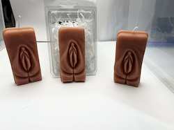 SUE'S CANDLES: SJ - LADY FLOWER CANDLE - TAN -  PACKAGED - SJ-LFL-03**