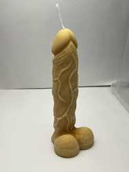 SUE'S CANDLES: SJ - PENIS CANDLE - CARAMEL  -  PACKED - SJ-PC-04**