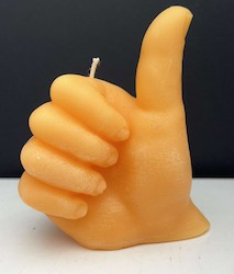 SUE'S CANDLES: SJ -HANDS - THUMBS UP -  PACKAGED  - SJ-HTU**