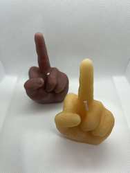 SUE'S CANDLES: SJ -HANDS - MIDDLE FINGER -  PACKAGED  - SJ-HMF**