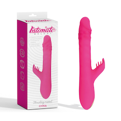 Soft Vibes: 1C -  INTIMATE - THRUSTING  RABBIT VIBE - RECHARGEABLE - CN-611041206**