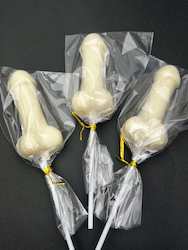 Edible: SJ - CHOCOLATE PECKER POPS - WHITE - SJ-PPW-01**