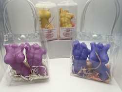 SCENTED ORNAMENTAL CANDLES: SJ - CANDLES - EROS MALE FORM - ASSORTED COLOURS  - SJ-MFE-01**