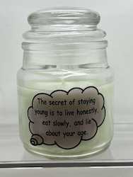 SCENTED ORNAMENTAL CANDLES: SJ - INSIGHTFUL CANDLES -  THE SECRET TO STAYING YOUNG... **