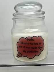 SCENTED ORNAMENTAL CANDLES: SJ - INSIGHTFUL CANDLES - GRANDMA, NO MATTER HOW .. **